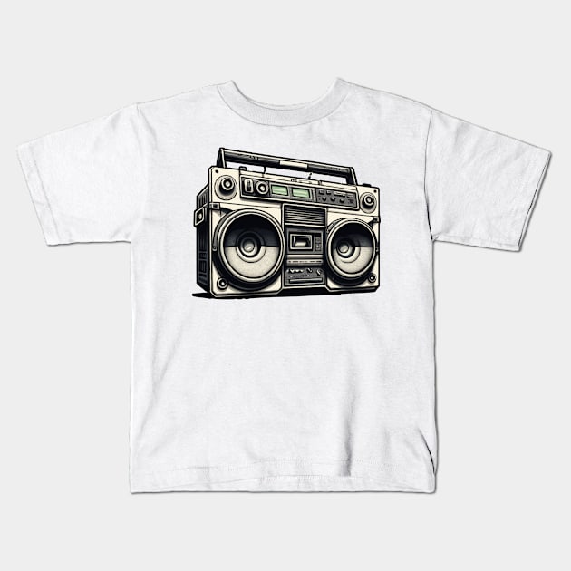 Ghettoblaster Kids T-Shirt by pxdg